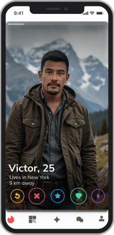 Dating app match screen